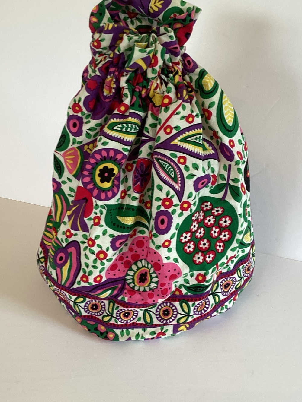 Vera Bradley Floral Drawstring Ditty Bag waterproof lined